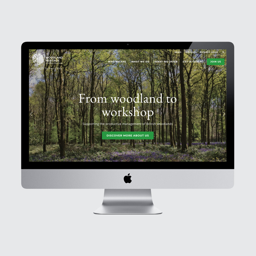 Website re-design - Woodland Heritage